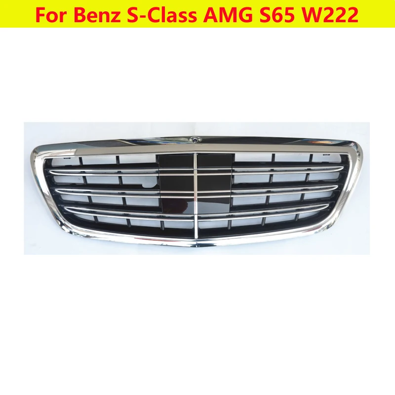 

For Mercedes-Benz S-Class W222 for AMG S65 Car styling Middle grille ABS grill vertical bar S300 S400 S500L Not For Distronic