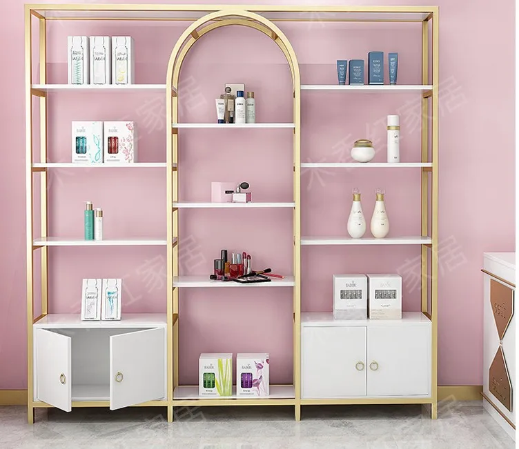 Cosmetics display shelf beauty salon product display cabinet cosmetics skin care shop storage shelf display shelf jewelry shelf