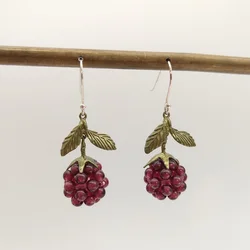 Creative Design New Raspberry Earrings Woman Accessories Fruit Pendant Earring Gift