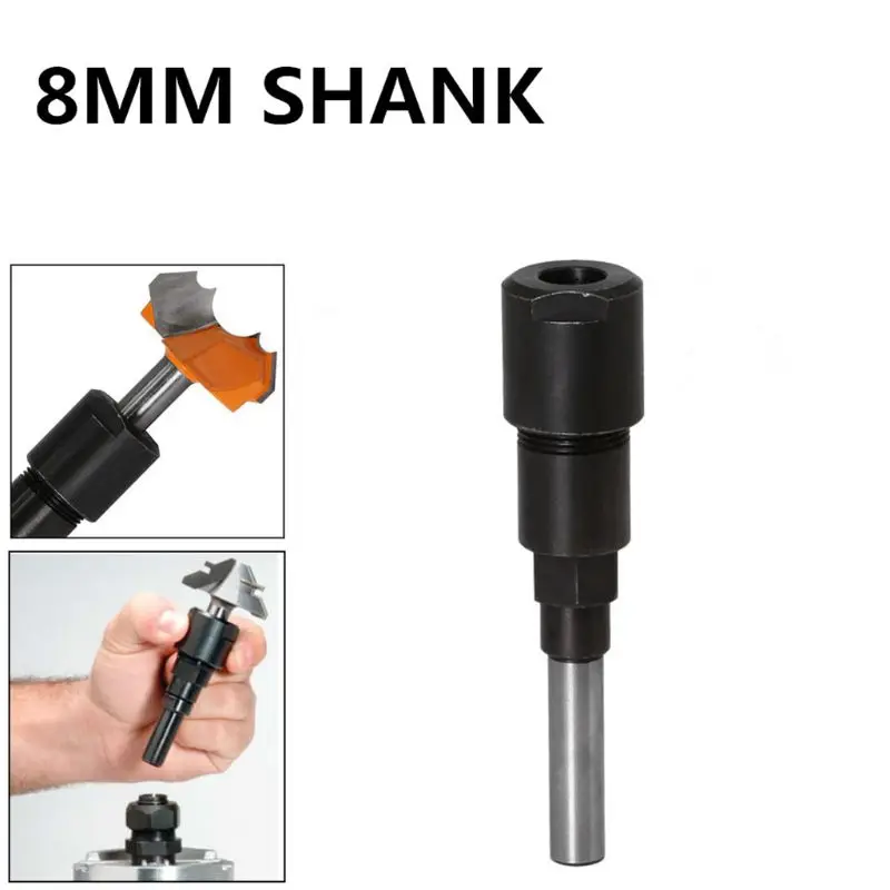 8mm Shank Engraving Machine Extension Rod Milling Cutter Router Bit Extension Collet