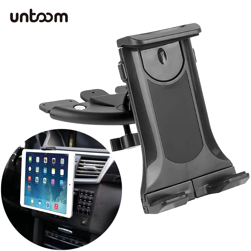 Car CD Slot Tablet Holder Stand Universal 4-12 inch Tablet PC Mobile Phone Mount Bracket for iPad Air Pro iPhone Samsung Tablets