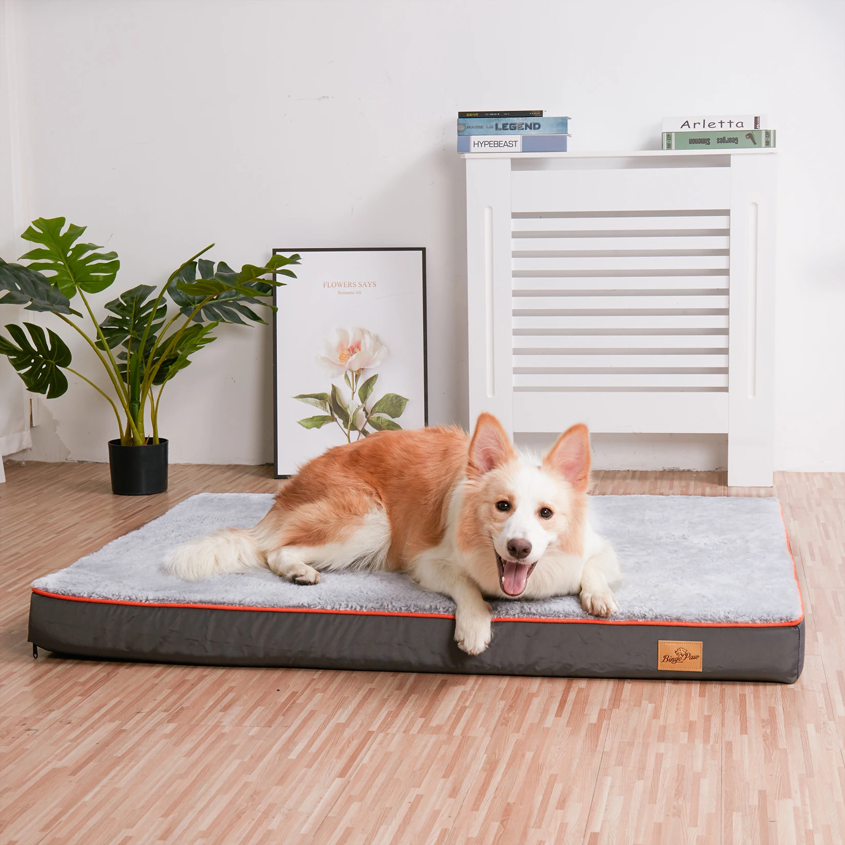 Large Orthopedic Dog Bed Kennel Memory Foam Waterproof Pet Bed with Removable Washable Cover Nonskid Bottom Joint Relief 4