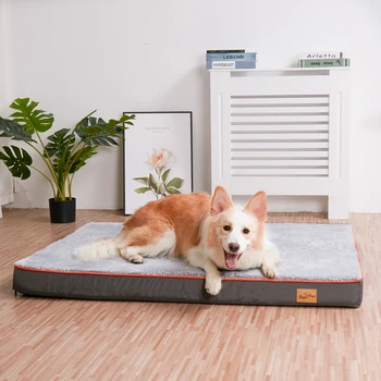 Large Orthopedic Dog Bed Kennel Memory Foam Waterproof Pet Bed with Removable Washable Cover Nonskid Bottom Joint Relief 4