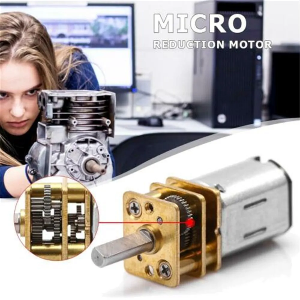 DC 3V/6V/12V 30 obr/min 50 obr/min 100 obr/min 200 obr/min 300 obr/min N20 ze stali nierdzewnej silnik z przekładnią z kołem zębatym silniki prądu stałego Micro silnik redukcji