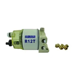 해양 보트 선외 R12T 연료 필터 물 분리기 스피드 보트 유조선/유조선 15GPH 디젤 엔진 부품 피팅