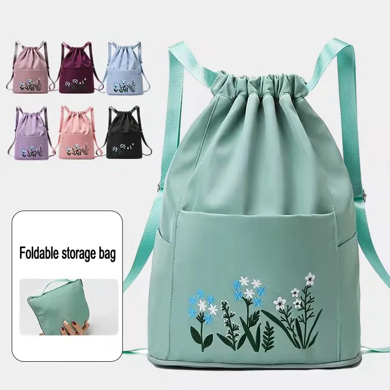 

Large Capacity Folding Leisure Travel Storage Bag Oxford Cloth Waterproof Embroidery Sports Training Bags