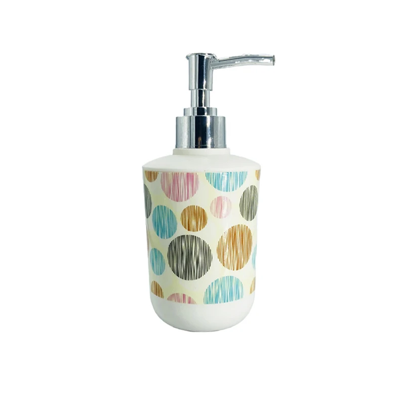 320ML Printing Plastic Soap Dispenser Bathroom Accessories Pump Refillable Hand Sanitizer Bottles Home Decoration