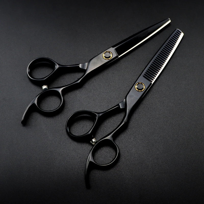 Customize logo /name JP 440c 6 \'\' black Bearing hair scissors haircut thinning barber tools cutting shears hairdresser scissors