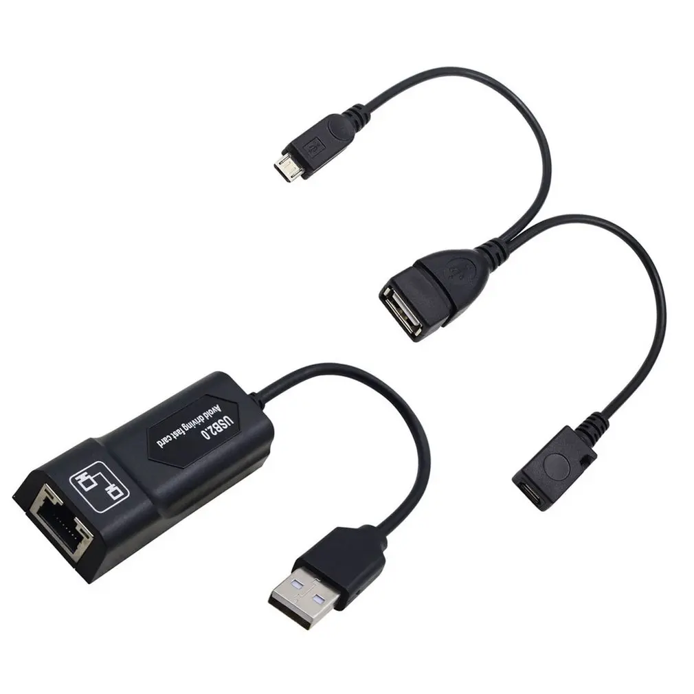 USB 2,0 zu RJ45 Adapter/ 2X Mirco USB Kabel LAN Ethernet Adapter für Amazon Feuer TV 3 oder Stick GEN 2