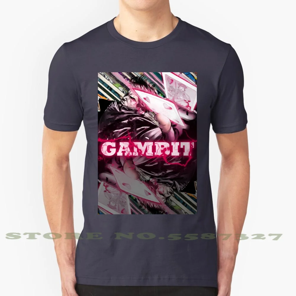 

Remy-The Gambit 100% Чистый хлопок Футболка Xmen X Мужской супергерой Gambit Pink Theif азартные игры
