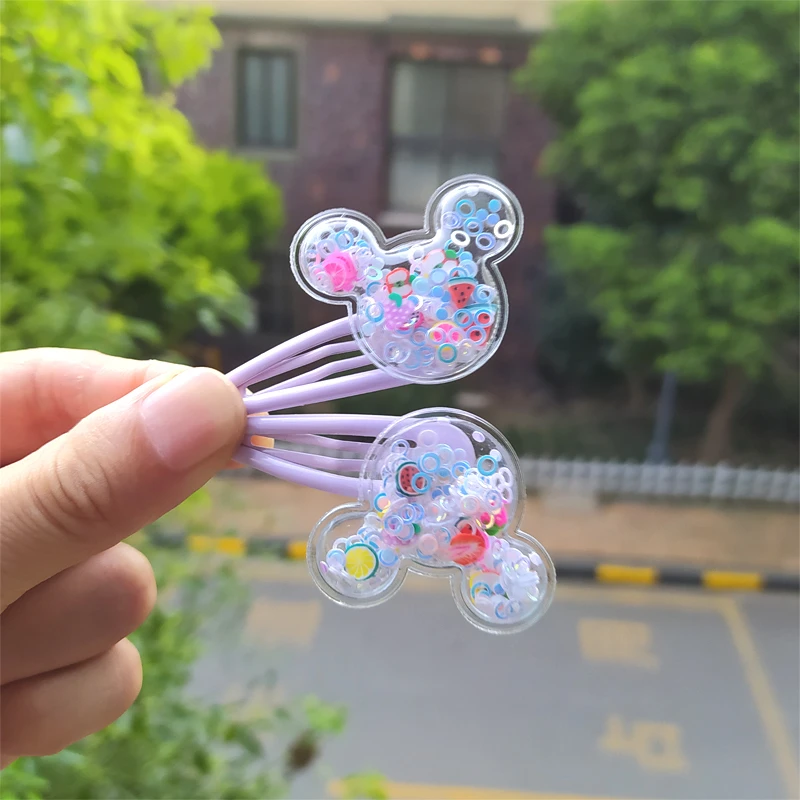 2PCS Transparent Sequins BB Clips Kids Hairpins Baby Hair Clips Headdress Girls Hair Accessories Children Headwear