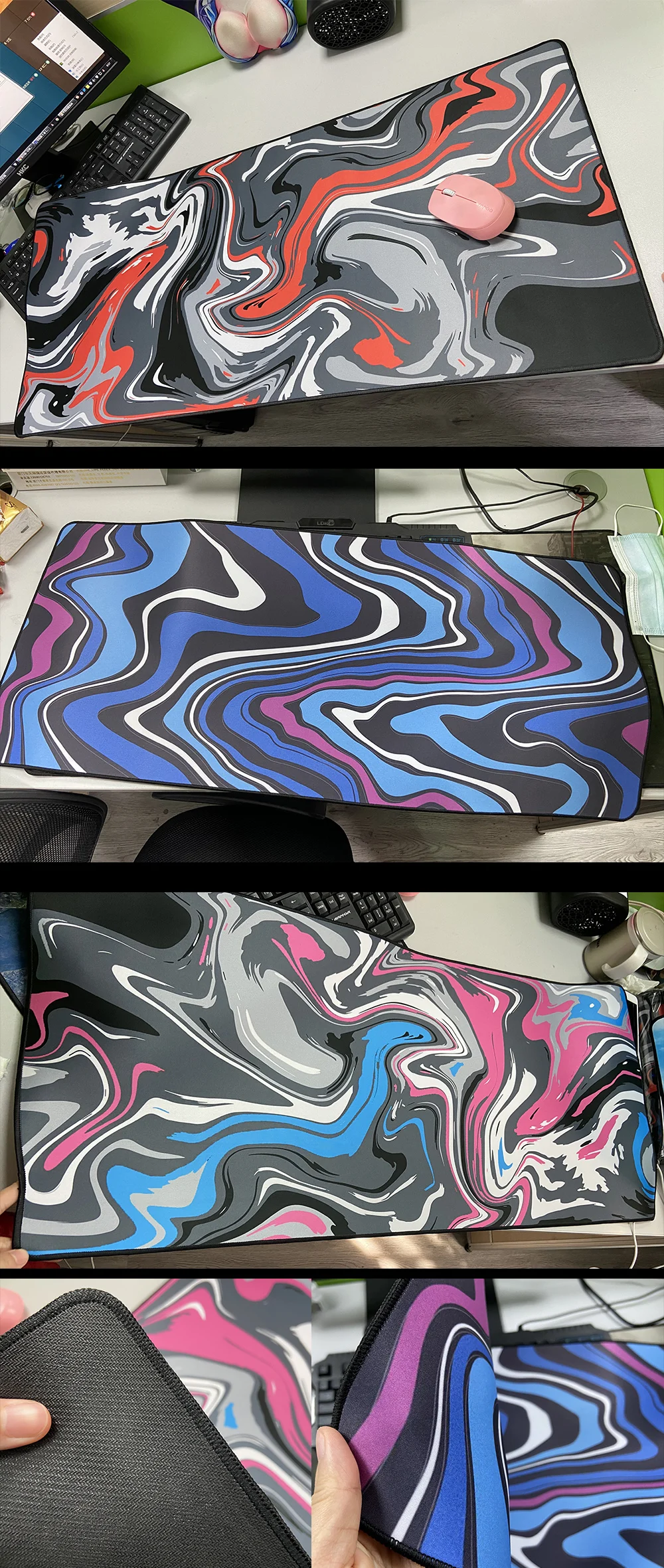 XXL Strata Liquid 900x400 Mouse Pad Computer Laptop Anime Keyboard