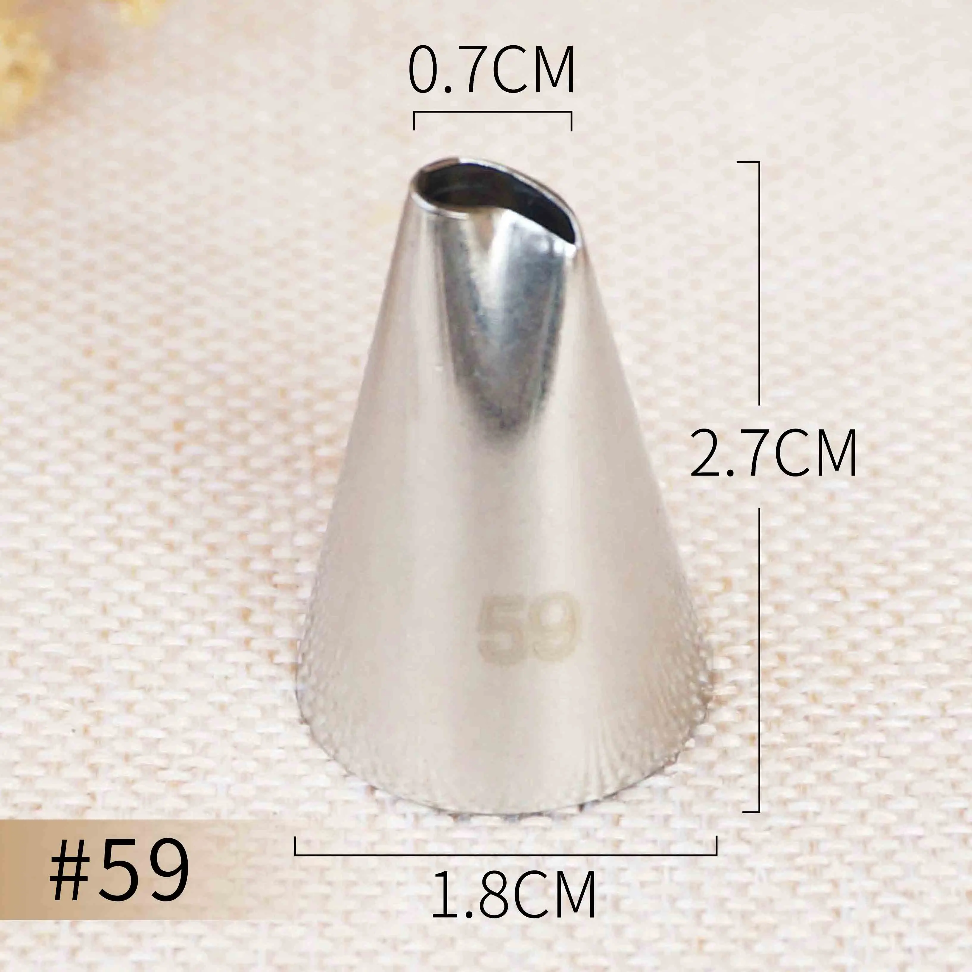 #59 Small Size Rose Petal Decorating Tip Icing Nozzle Cake Decorating Tips Stainless Steel Writing Tube Pastry Tools Bakeware