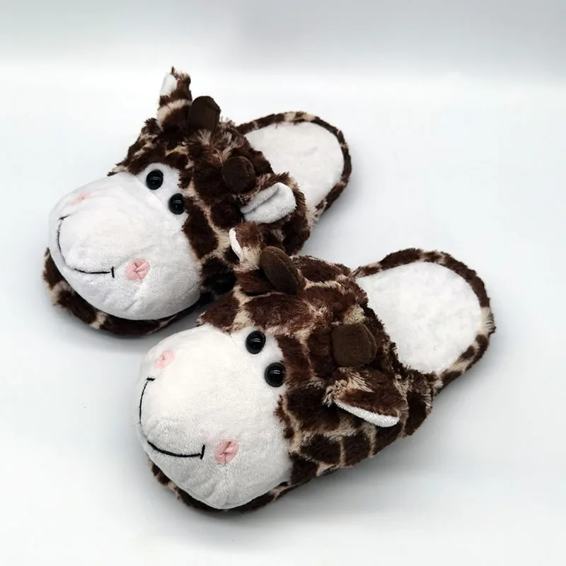 Special Giraffe fur Slippers Unisex Cute Fun Shoes men Women winter Slippers Custom slippers Home House Slippers Children indoor