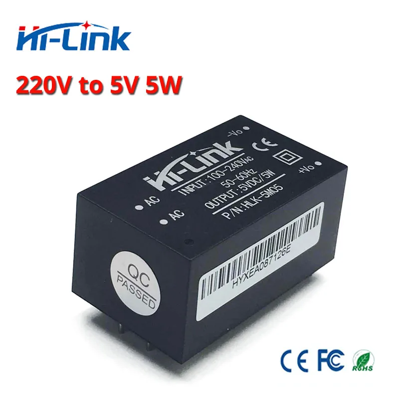 

Free Shipping 5pcs/Lot 220V 5W 5V 1A HLK-5M05 AC DC Switching Isolated Power Supply Module