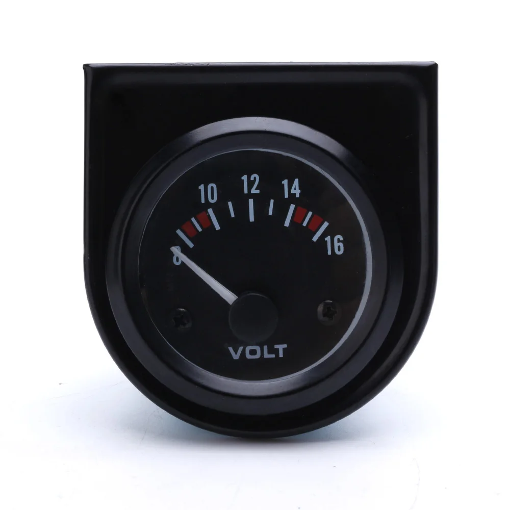 52mm Pointer Auto Motor Car 8-16 Volts Gauge White Light Instrument Voltage Meter pod