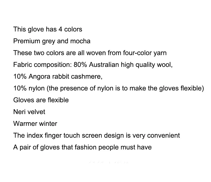 Winter Pearl Gem Wool Knit Warm Touch Screen Mittens Female Double Layer Plus Plush Thick Cashmere Driving Soft Black Glove H24