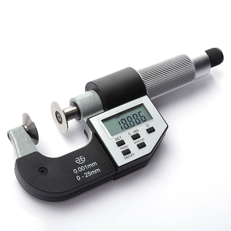 Digital non-rotating spindle disk micrometers,measuring range 0-200mm,Metric and inch