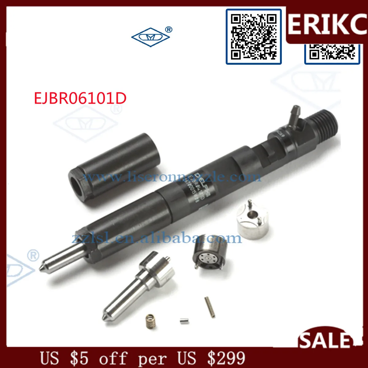 

ERIKC EJBR 061 01D INJECTOR CRail Injection EJBR06101D F5000-1112100-011 F5000-1112000 for YUCHAI 2,6L 4F ENGINE YC4F-2008