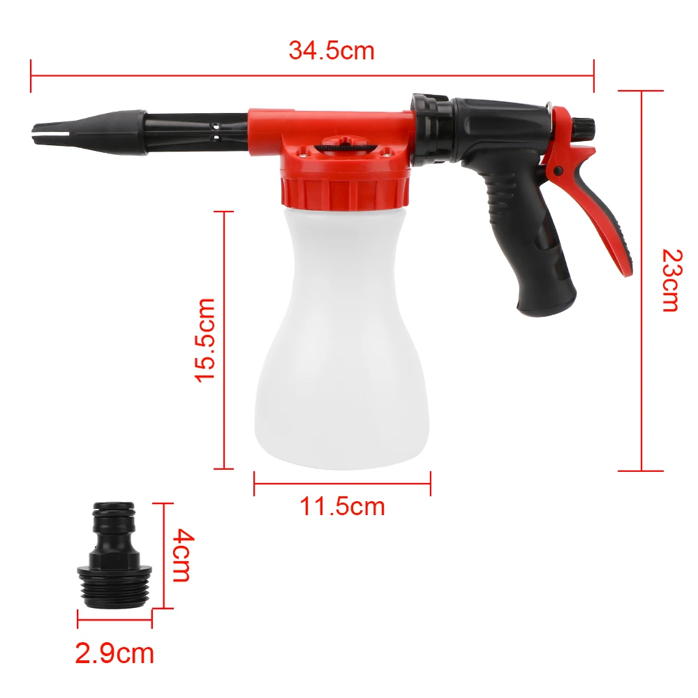 Snow Foamer Lance Nozzle Car Washer Foam Washing Gun Auto Accessories Soap Shampoo Sprayer Universal Cleaning Washing Tool 800ml