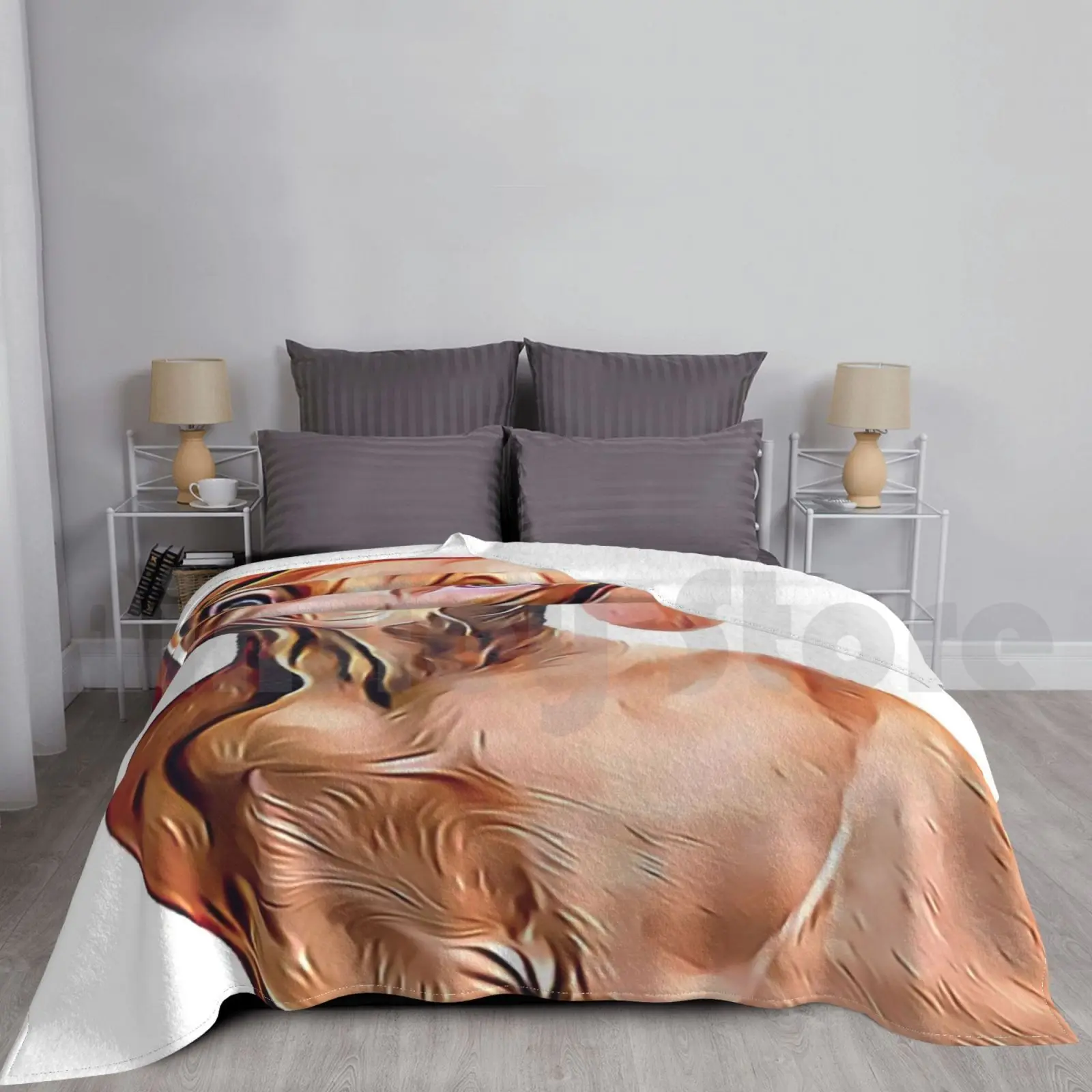 Hungarian Vizsla Blanket Fashion Custom Animal Vizsla Dog Pet Pointer Hungarian Nature Brown Summer Cute Canine