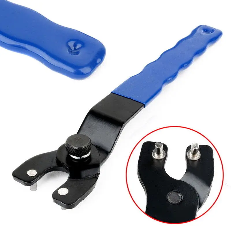 

1pc Grinder Wrench Adjustable Lock-Nut Grinder Wrench For Most Angle Grinders Rubber Dipped Handle Grip