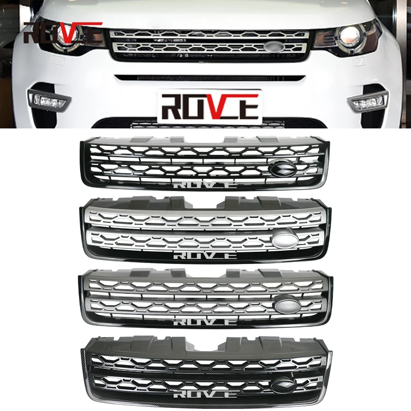 ROVCE Front Bumper Grille Grill For Land Rover DISCOVERY SPORT 2015-2019 L550 Car Original Style Racing Grills CU511CF LR066143