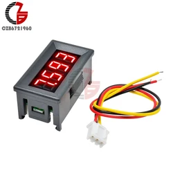 4 Digit 0-100V DC LED Digital Voltmetro 4 Bit 3 Fili Auto Moto Voltage Meter Batteria Al Litio volt Tester del Monitor del Rivelatore