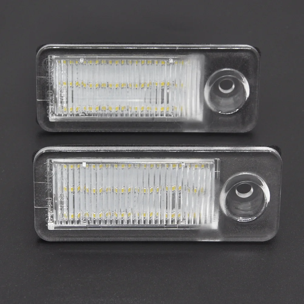 2Pcs Error Free LED License Number Plate Light Lamps For Audi A6 4F RS6 C6 A4 B6 B7 S4 RS4 A3 8P Q7 4L A5 8F A8 4H S8 D4