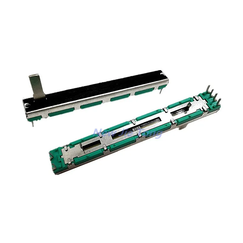 5 adet B103 potansiyometre 10K Ohm çift B10K SC6080GH slayt ayarı çift döner karbon Film anahtarı 75MM