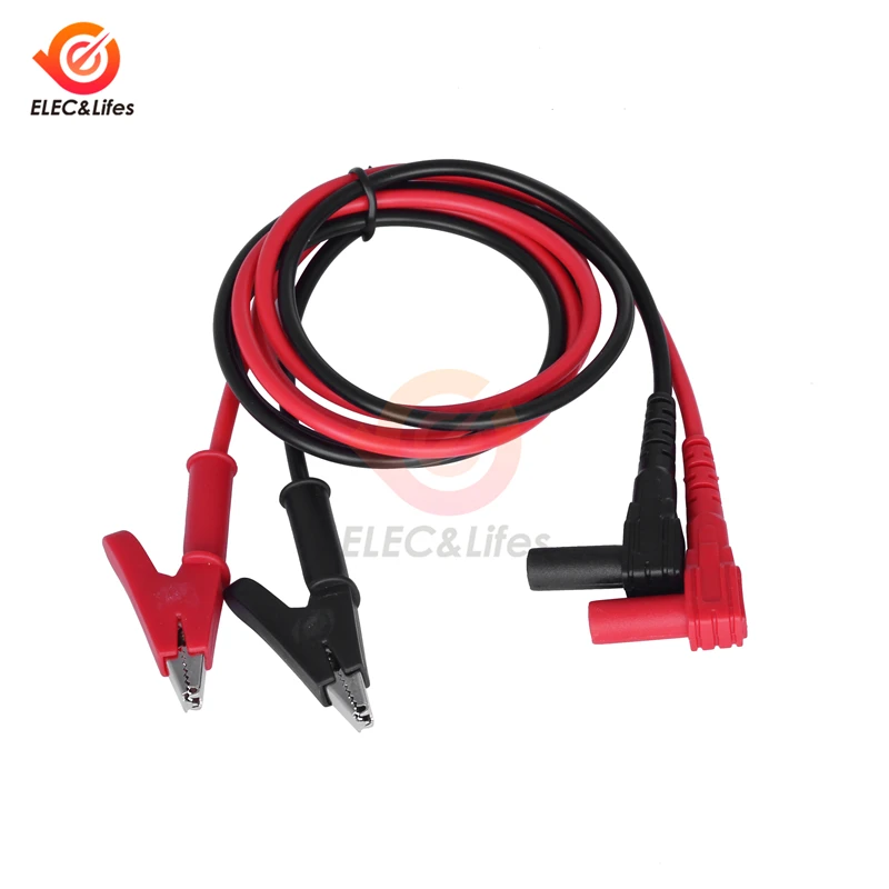 1 Pair 20A Alligator Clip to Banana Plug Test Cable Lead Connector Dual Probe 35mm Crocodile Clip For Multimeter Measure Tool