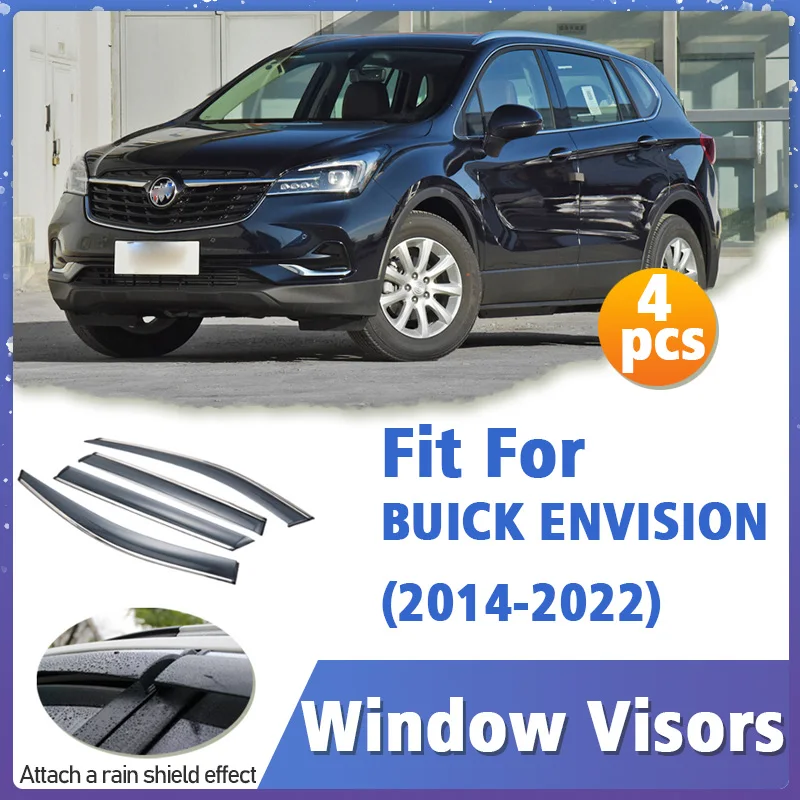 

Оконный козырек для BUICK ENVISION 2014-2022 Вентиляционная крышка Отделка навесов Защита от солнца Отражатель дождя Автоаксессуары