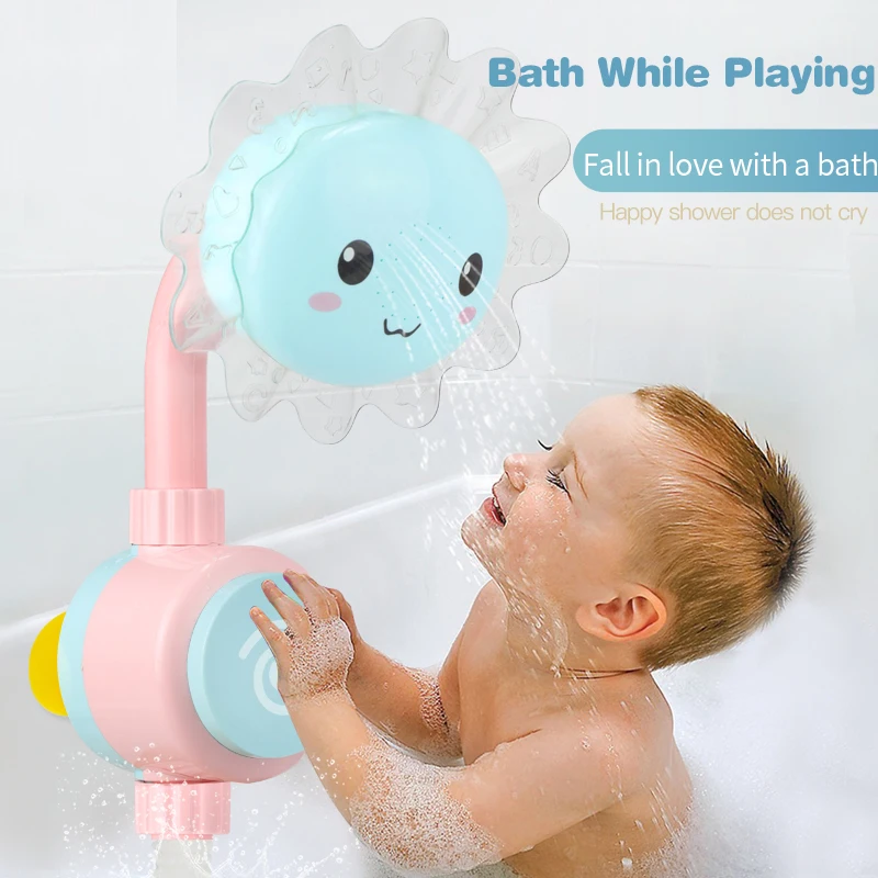 Baby Toddler Water Spray Bath Toys Sunflower Shower Kids Swimming Sprinkling Water Funny Water Game Shower Bathing Tub Toys Gift