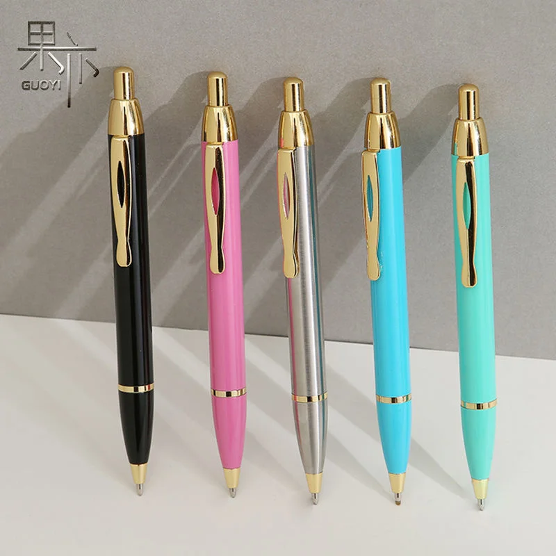 Multi-colors G2 Metal Press Push Button neutral Signature Pen Gel Pen