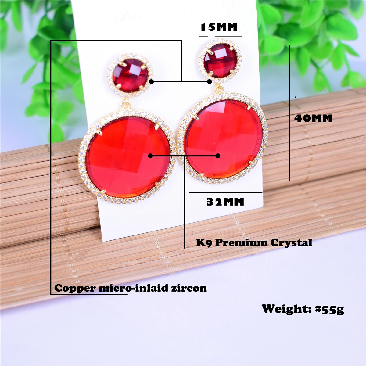 Fashion Luxury AAA Cubic Zircon Drop Earrings for Women's Crystal Gold Color Color Bridal Earrings Jewelry Comes with A Gift Box