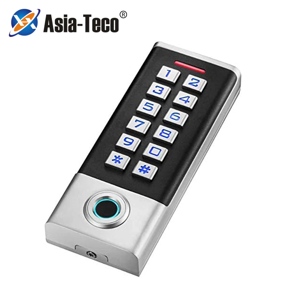 

IP68 Waterproof Fingerprint RFID Standalone Access Control Card Reader 125KHZ 13.56MHZ Door Lock Opener Keyboard System