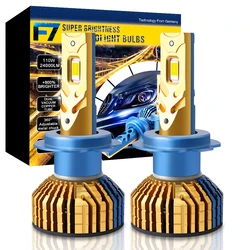 XENPLUS F7 LED Headlight Bulbs Super Bright H4 H7 H11 9005 9006 120W 24000LM 6500K led fog light 2 year warranty2PCS