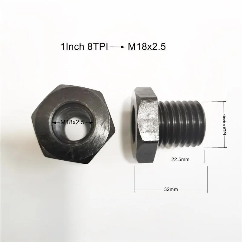 1pc Lathe Spindle Adapter 1 8TPI / M33 x 3.5 to M18 x 2.5 Thread Chuck Insert Adapter Wood Turning Tool Accessories