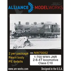 AM-WORKS NW70052 1/700 WWII JNR 2-6-4T 기관차 등급 C10 (2 개)-업그레이드 디테일 세트