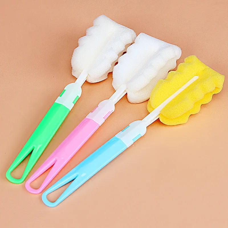 

Detachadue Long Handle Sponge Mug Cleaner Cup Brushes Kitchen Cleaning Tools Milk Glass Thermos Washing