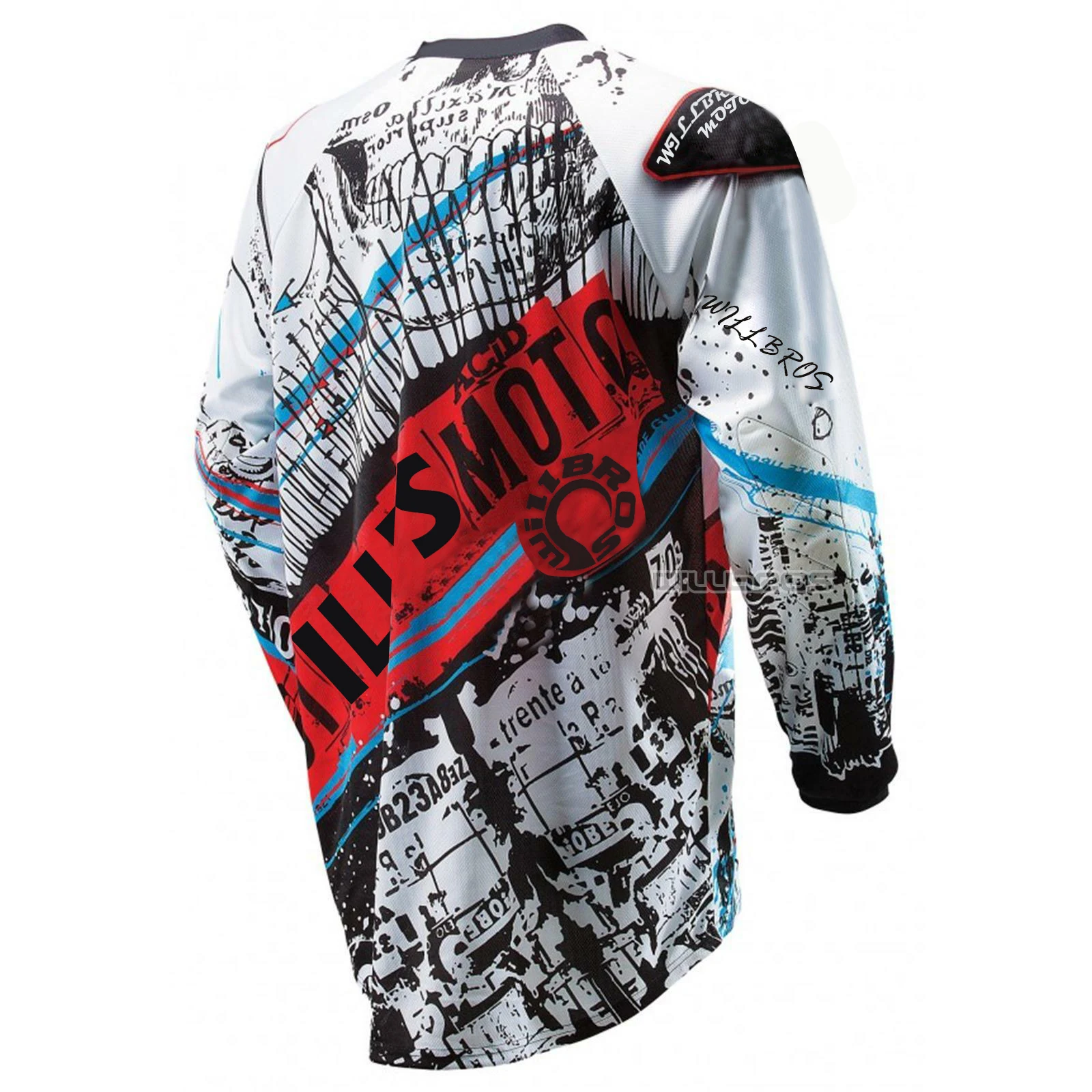 Motocross Offroad Jersey Willbros MTB Bike Long Sleeve MX Dirt Mountain Bicycle Cycling Summer T-shirt Mens