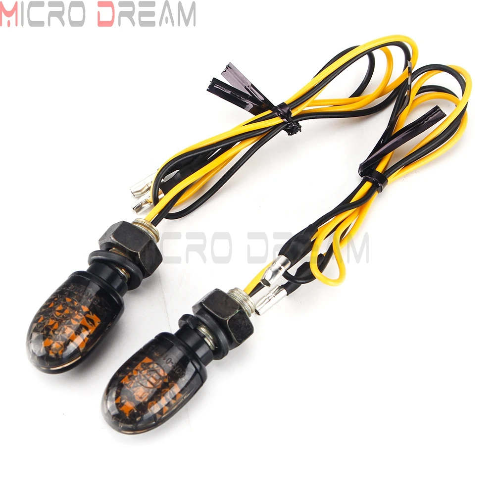 Smoke Clear Lens E24 Emark Dual Sport Blinker 12V Led Mini Turn Signal Light Indicator Motorcycle For Kawasaki Yamaha Aprilia