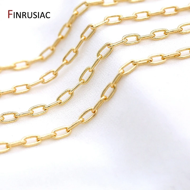 14K Gold-Plated Oval Thick Chain DIY Jewelry Making Accessories, Suitable For Making Bracelets And Necklaces