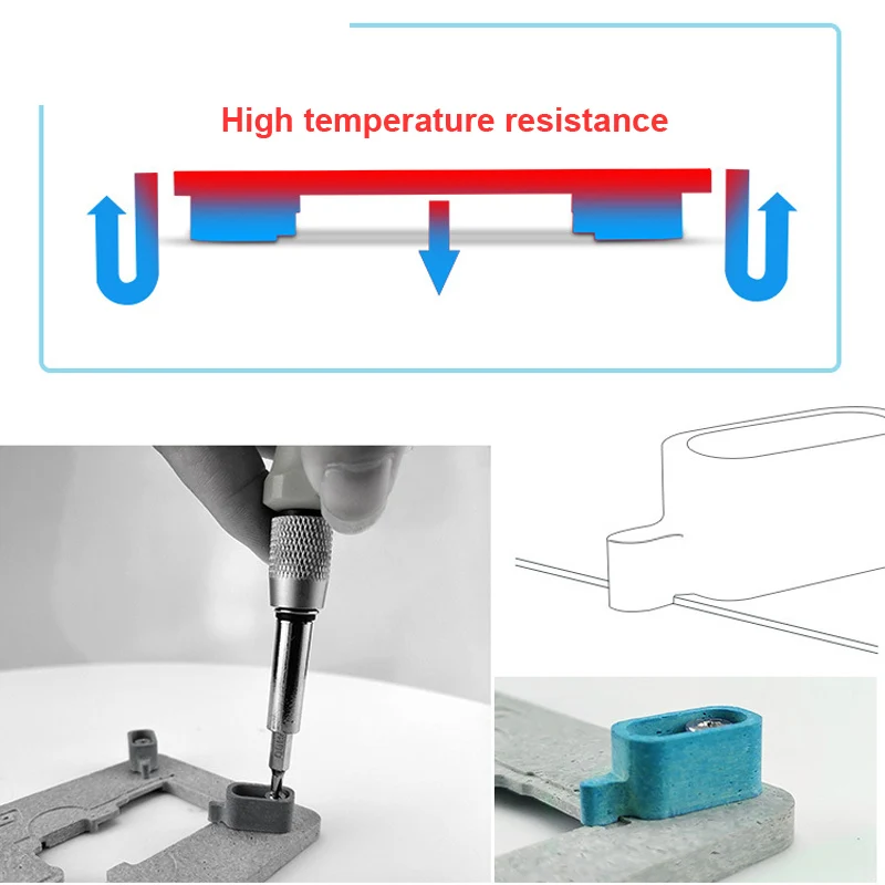 Para o telefone x suporte do pwb SS-601X de alta temperatura resistência com 4 climp fixo doubile lado uso mainboard dispositivo elétrico