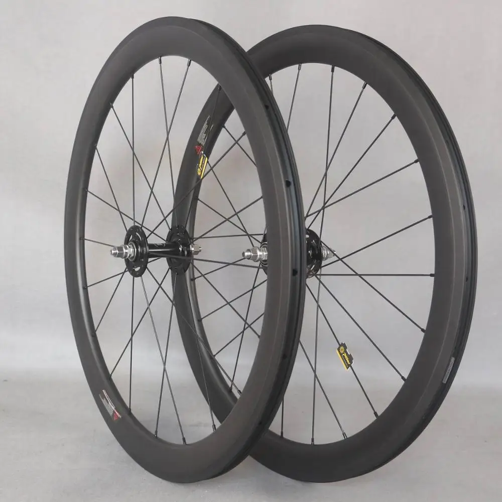 Novatec-Fixed Gear Wheels for Track Bike, 50mm Clincher Carbon Wheels, 700C Wheelset, Track Bike