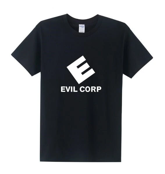 Mr Robot Evil Corp Logo T Shirts Men T-shirt Summer Short Sleeve Cotton Mr Robot T Shirt Tops Free Shipping