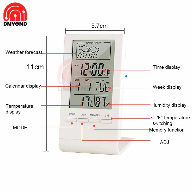 Smart Mini Lcd Digital Temperature Humidity Sensor Indoor Outdoor Home Hygrometer Weather Station Meter Baby Thermometer Tool