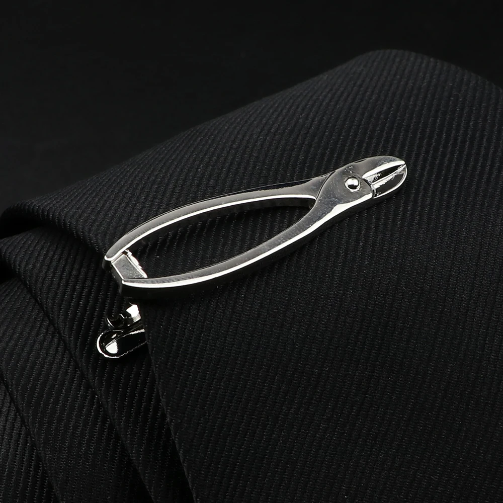 2022 Gold Silver Color Chrome Stainless Tie Clips Ax Car Shovel Metal Tie Clip F or Men Tie Bar Necktie Clips Pin Jewelry Decor