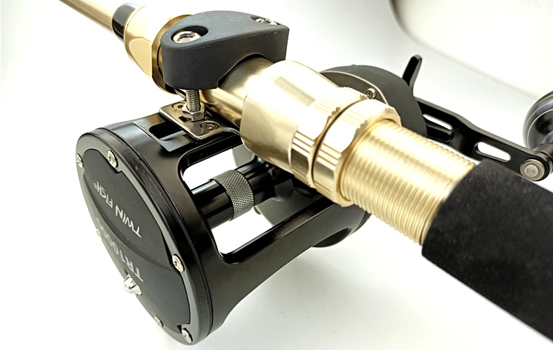 TR10000 Full Metal Heavy Trolling Reel Strong 30kg Drag Power Blue See Boat Fishing Big Drum Reel Right Hand Baitcasting Reel