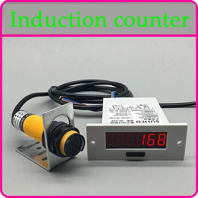 Sabuk Transmisi Inframerah Otomatis Induksi Counter Industri Peralatan Mesin Assembly Line Counter Elektronik